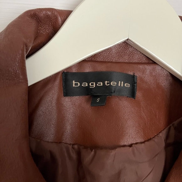 Bagatelle Brown real Leather Jacket - Picture 2 of 9